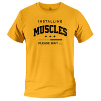 Load image into Gallery viewer, Installing Muscles Tee gold color
