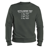 Load image into Gallery viewer, Intelligence Test Crewneck Sweatshirt forest green color
