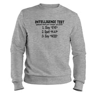 Load image into Gallery viewer, Intelligence Test Crewneck Sweatshirt sport grey color

