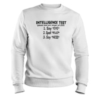 Load image into Gallery viewer, Intelligence Test Crewneck Sweatshirt white color
