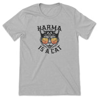 Load image into Gallery viewer, Karma is a Cat Tee Athletic Heather Color
