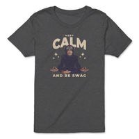 Load image into Gallery viewer, Keep Calm Youth Shirt Dark grey heather color

