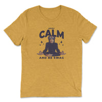 Load image into Gallery viewer, Keep Calm Premium Triblend T-Shirt Mustard Color
