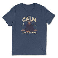 Load image into Gallery viewer, Keep Calm Premium Triblend T-Shirt Navy Color
