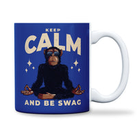 Load image into Gallery viewer, Keep Calm and Be Swag Mug 11oz Dark blue color
