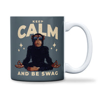 Load image into Gallery viewer, Keep Calm and Be Swag Mug 11oz Dark grey color
