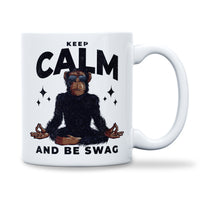 Load image into Gallery viewer, Keep Calm and Be Swag Mug 11oz white color
