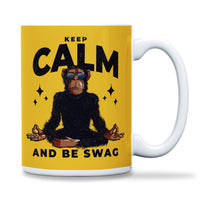Load image into Gallery viewer, Keep Calm and Be Swag Mug 15oz yellow color
