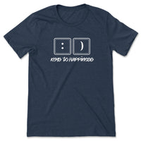 Load image into Gallery viewer, Happiness Tee  heather navy color
