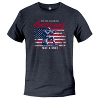 Load image into Gallery viewer, Kneel MILITARY PATRIOTIC Tee | Heather Navy
