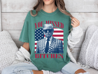 Load image into Gallery viewer, Missed Trump Bootleg T-shirt light green color
