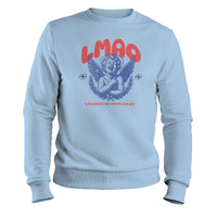 Load image into Gallery viewer, LMAO Crewneck Sweatshirt light blue color
