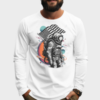 Load image into Gallery viewer, cosmic valor long sleeve white shirt
