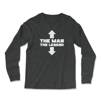 Load image into Gallery viewer, The Legend Long Sleeve Shirt Black Heather color
