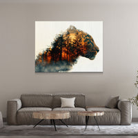 Load image into Gallery viewer, Leopard Manipulation Nature Horizontal Canvas Wall Art
