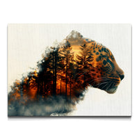 Load image into Gallery viewer, Leopard Manipulation Nature Horizontal Canvas Wall Art
