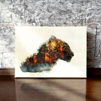 Load image into Gallery viewer, Leopard Manipulation Nature Horizontal Canvas Wall Art
