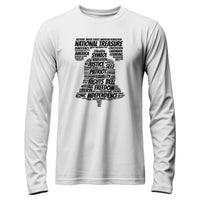 Load image into Gallery viewer, Words of Liberty Long Sleeve Shirt white color
