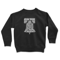 Load image into Gallery viewer, Words of Liberty Youth Sweatshirt Black color
