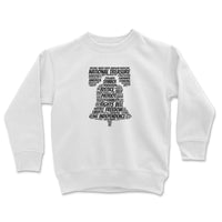 Load image into Gallery viewer, Words of Liberty Youth Sweatshirt White color
