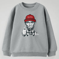 Load image into Gallery viewer, Maga Abe Youth Crewneck Sweatshirt | Sport Grey
