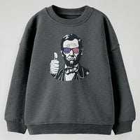 Load image into Gallery viewer, Abe Approves Youth Crewneck Sweatshirt | Dark Heather
