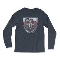 Load image into Gallery viewer, Veteran Long Sleeve Shirt | Heather Navy
