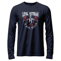Load image into Gallery viewer, Loyal Veteran Long Sleeve Shirt navy color
