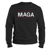 Load image into Gallery viewer, MAGA Patriotic Crewneck Sweatshirt black color
