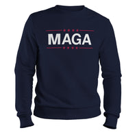 Load image into Gallery viewer, MAGA Patriotic Crewneck Sweatshirt navy color
