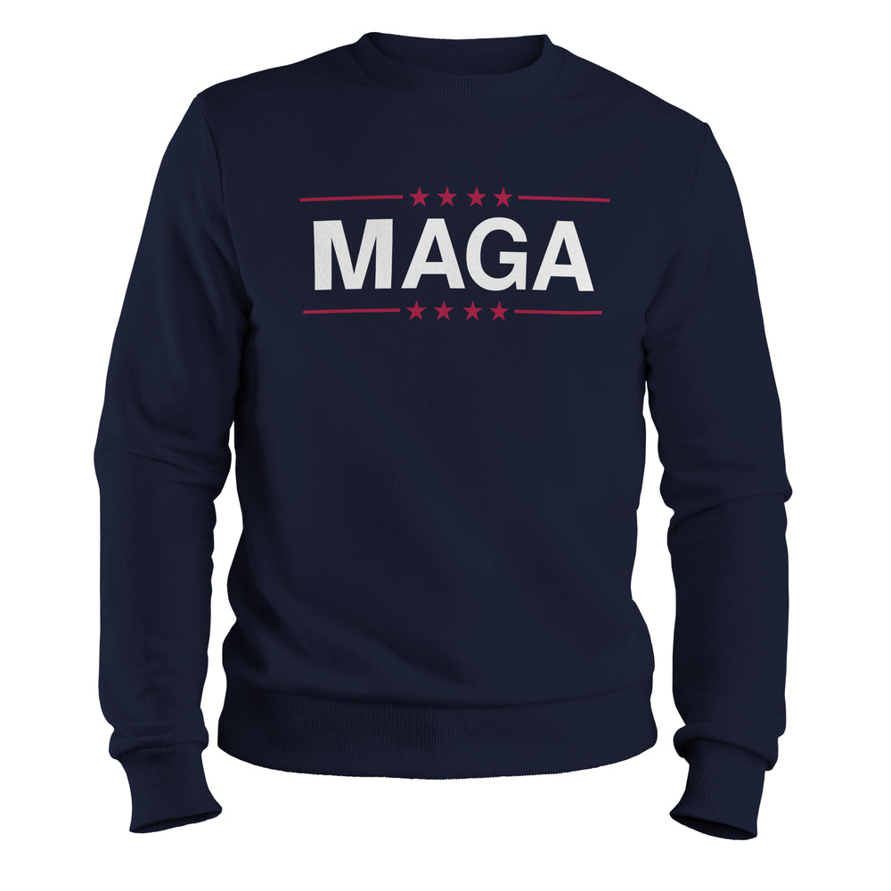 MAGA Patriotic Crewneck Sweatshirt navy color