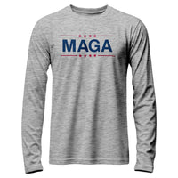 Load image into Gallery viewer, MAGA Patriotic Long sleeve Shirt Athletic Heather color
