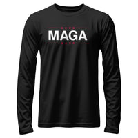 Load image into Gallery viewer, MAGA Patriotic Long sleeve Shirt black color 
