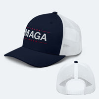 Load image into Gallery viewer, MAGA trucker hat navy white color
