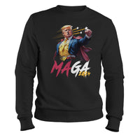 Load image into Gallery viewer, MAGA 2024 crewneck sweatshirt black color
