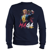 Load image into Gallery viewer, MAGA 2024 crewneck sweatshirt navy color
