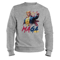 Load image into Gallery viewer, MAGA 2024 crewneck sweatshirt sport grey color
