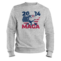 Load image into Gallery viewer, Maga 2024 Crewnecks Sweatshirt sport grey color
