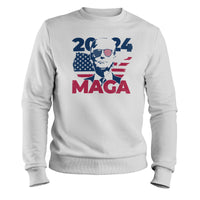 Load image into Gallery viewer, Maga 2024 Crewnecks Sweatshirt white color
