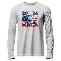 Load image into Gallery viewer, MAGA 2024 T shirt Athletic Heather color

