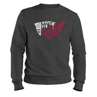 Load image into Gallery viewer, Make America Great Agian Crewneck Sweatshirt dark heather color
