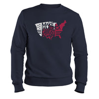 Load image into Gallery viewer, Make America Great Agian Crewneck Sweatshirt navy color
