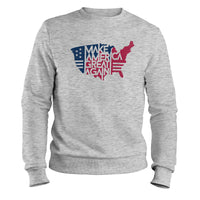 Load image into Gallery viewer, Make America Great Agian Crewneck Sweatshirt sport grey color
