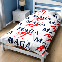 Load image into Gallery viewer, MAGA AF Blanket white color
