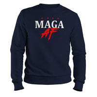 Load image into Gallery viewer, MAGA AF Crewneck sweatshirt navy color
