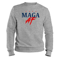 Load image into Gallery viewer, MAGA AF Crewneck sweatshirt sport grey color
