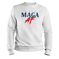 Load image into Gallery viewer, MAGA AF Crewneck sweatshirt white color
