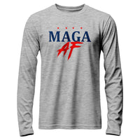 Load image into Gallery viewer, MAGA AF Long sleeve shirt Athletic Heather color
