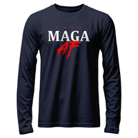 Load image into Gallery viewer, MAGA AF Long sleeve shirt navy color
