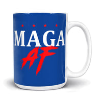 Load image into Gallery viewer, MAGA AF 15oz Mug dark blue color
